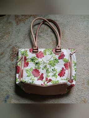 Leather Floral Bag